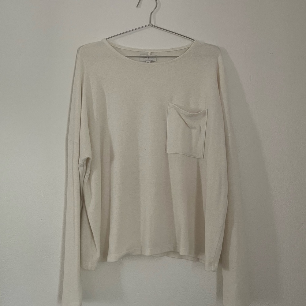 Lucky Brand Cream Long Sleeve Top